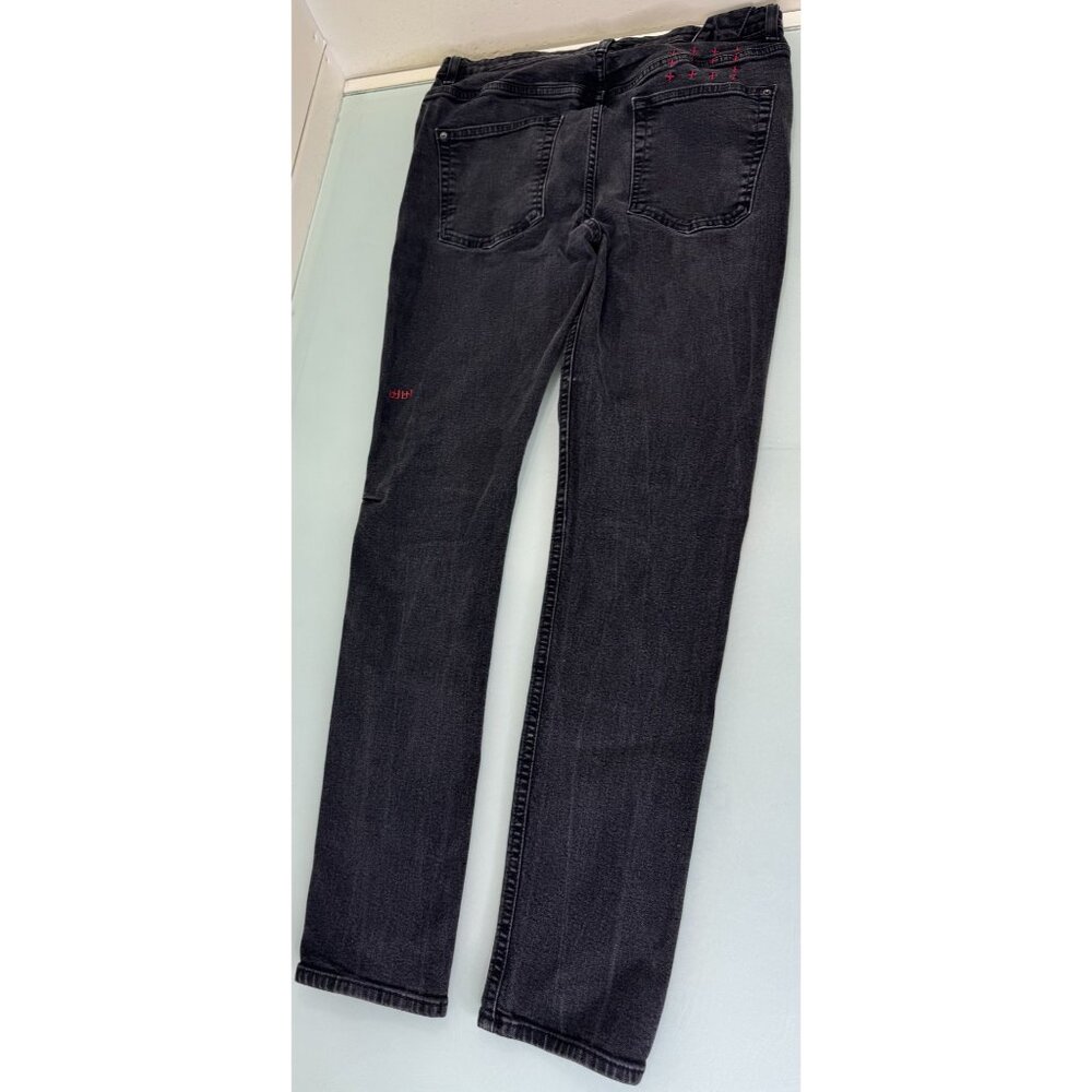Ksubi Chitch Laid Black Jeans Mens 34X31 Slim Fit Button Fly Stretch